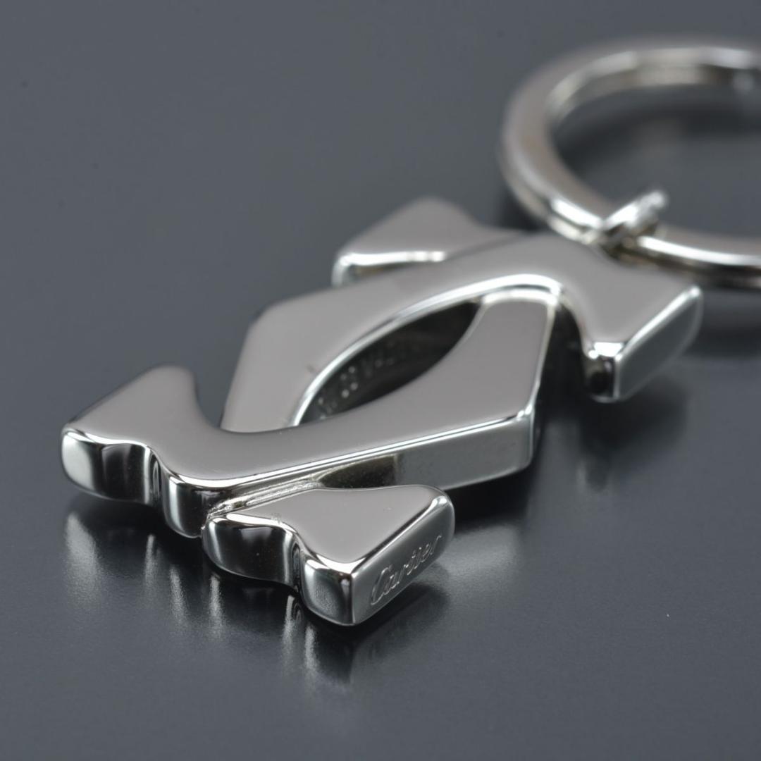 美品 カルティエ Cartier 2Cモチーフ キーリング 箱付 キーホルダー