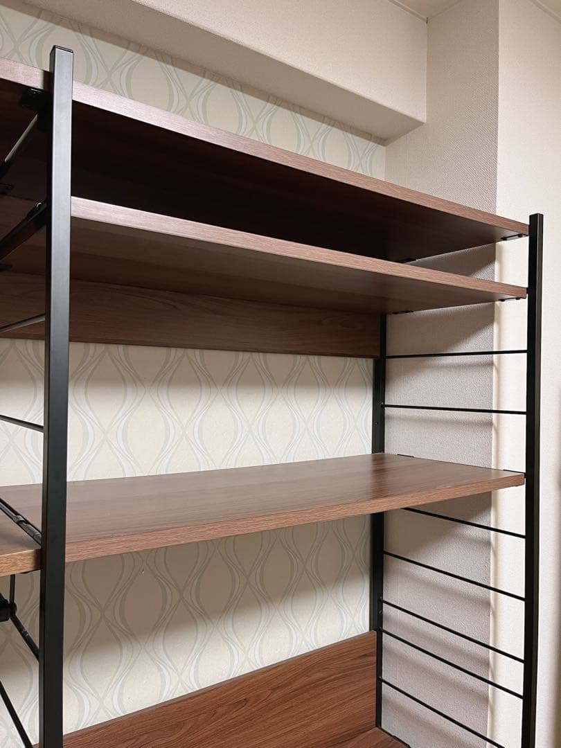 NAFCOフリーシェルフ NSヨーク　ブラウン×ブラック　壁面収納　デスク