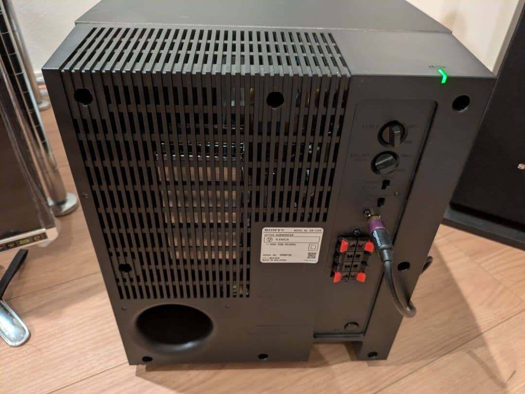 24年7月購入の箱付き。SONY SA-CS9 サブウーファー