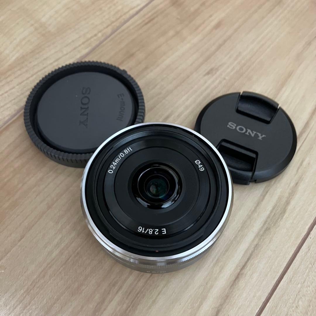 SONY E16mm F2.8 SEL16F28 シルバー キレイ　動作写りOK