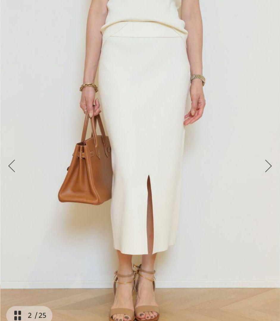 未使用　ドゥーズィエムクラス　DINER RIB TIGHT スカート　25春夏