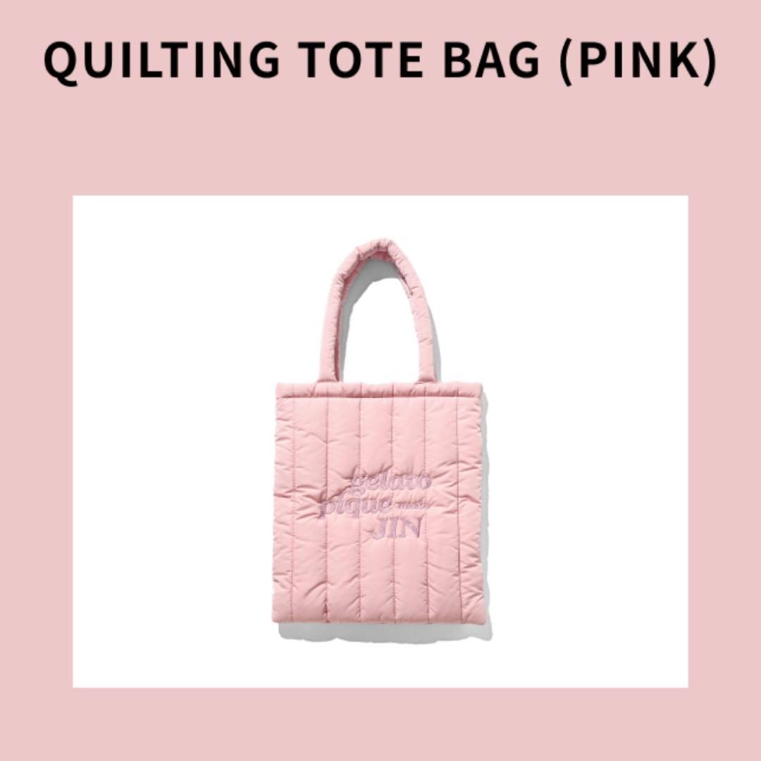 btsジェラートピケ トートバッグ ピンク ジン コラボ