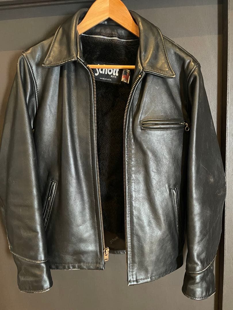 Schott AT101 シングルライダースジャケット 36