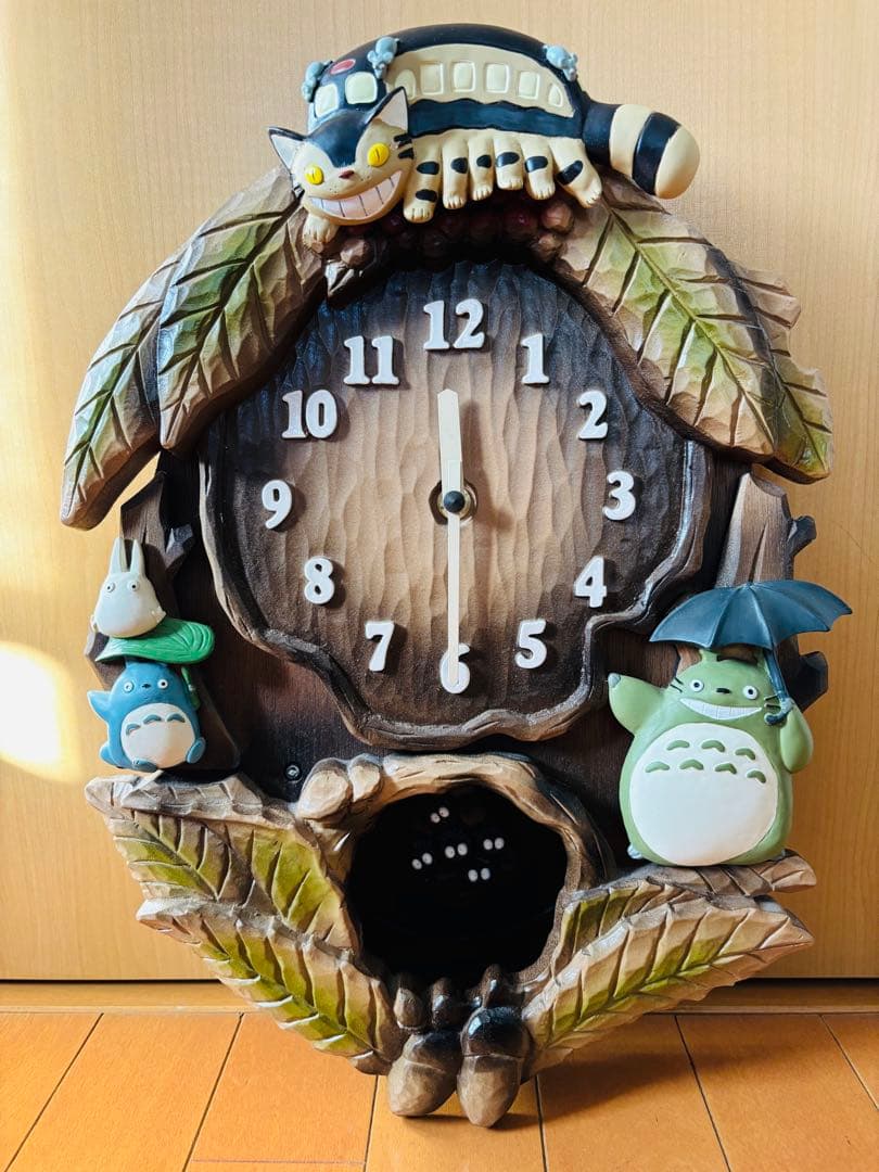 定価55,000円 トトロと猫バスのデザイン壁掛け時計 ジブリ ジャンク品