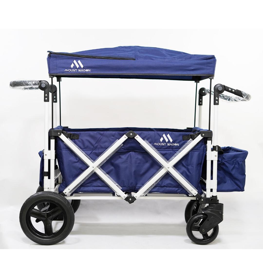 折りたたみガーデンカート B-07キャノピー付き耐荷重120kgブルー
