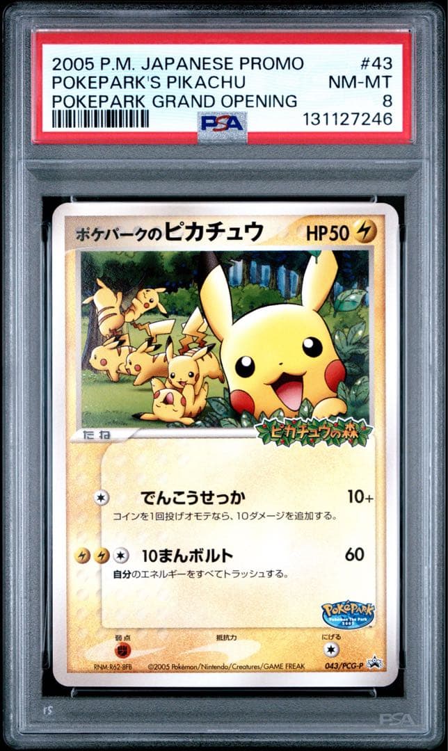 PSA8 ポケパークのピカチュウ 043/PCG-P プロモ ポケモンカード