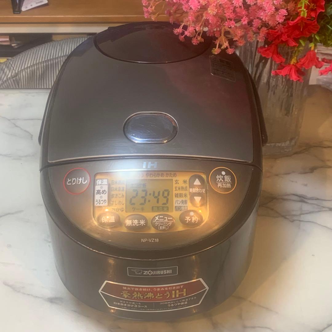 美品 ■象印 IH 10合 IH式 極め炊き ブラウン NP-VZ18■炊飯確認