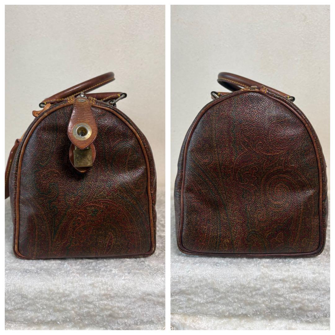 【お値下げ！専用箱&袋付】エトロ/ETROミニボストンバッグ ペイズリー 南京錠