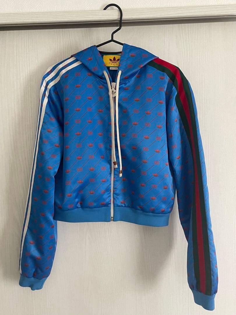 Gucci × adidas GG柄トレフォイル フードジップアップジャケット