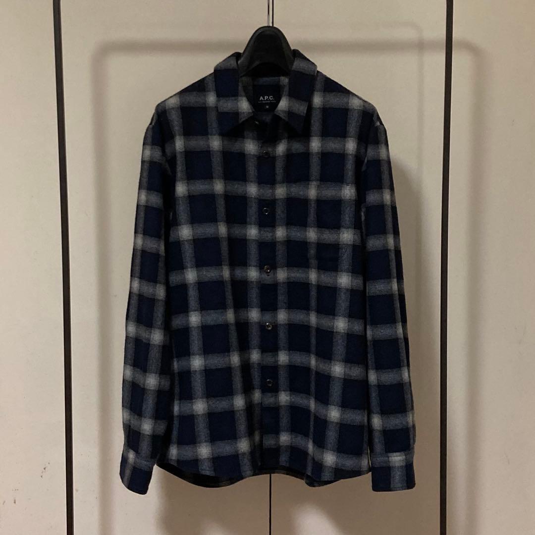 APC　アーペーセー　オンブレチェックシャツ　Mサイズ　Lサイズ相当