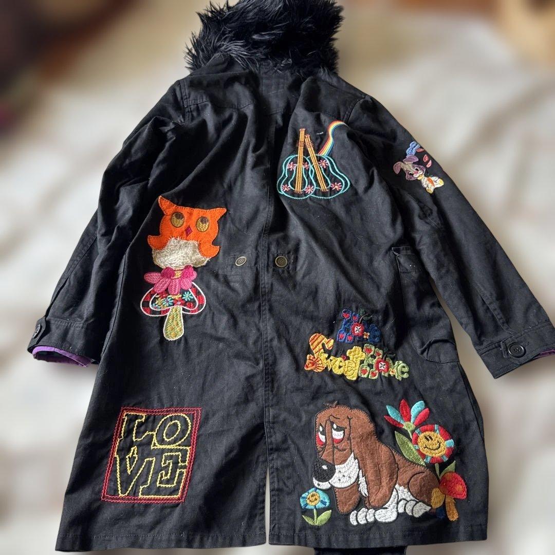 大人サイズ　GrandGround グランドスラム　刺繍いっぱい　モッズコート