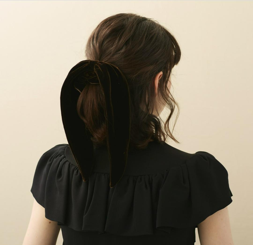 アレクサンドル ドゥ パリ タキマキ シュシュ ブラック フランス製