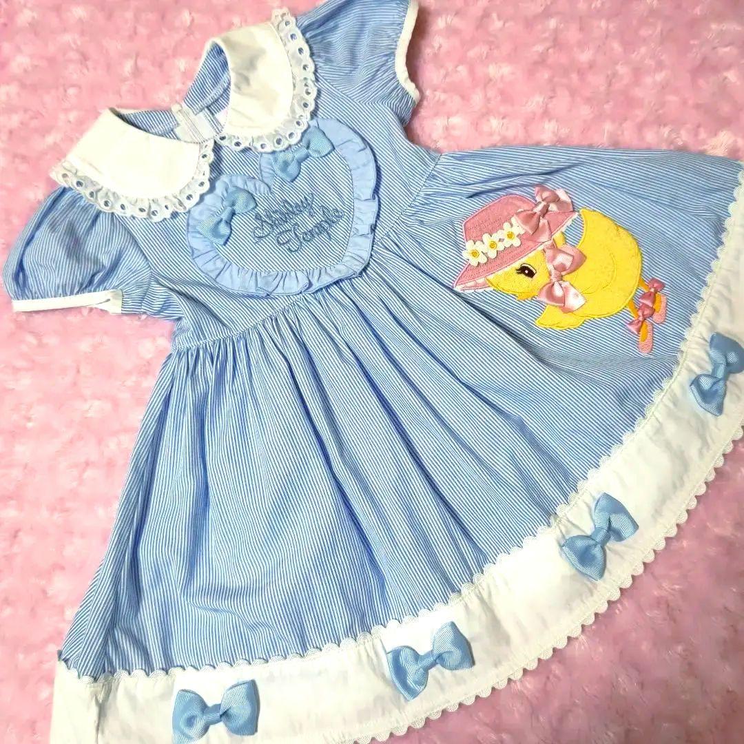 シャーリーテンプル　あひるアップリケサッカーワンピース　90