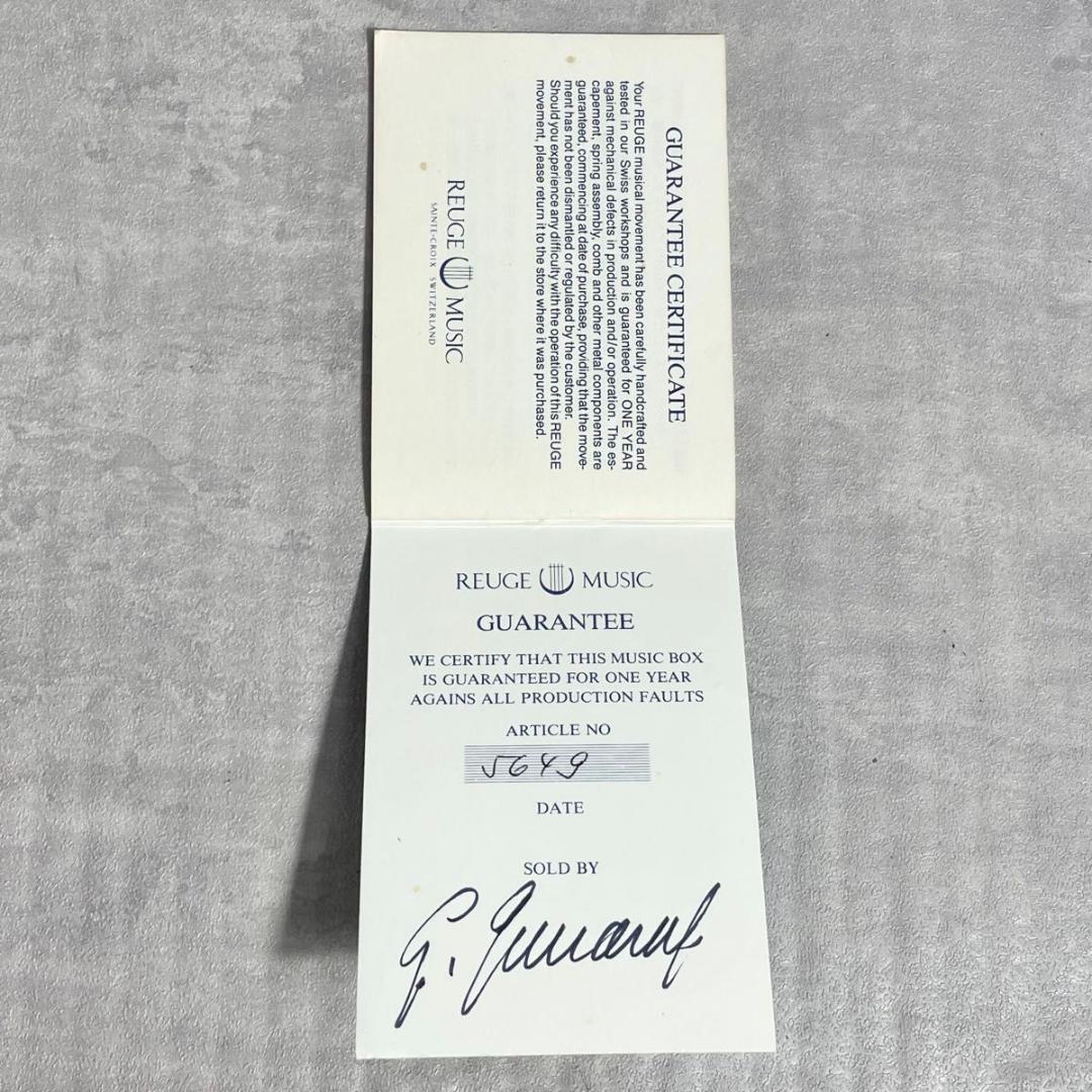 【保証書付】リュージュ オルゴール REUGE Canon 72弁 カノン 良品