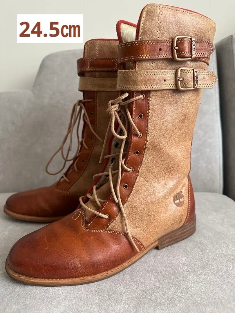 【値下げ】Timberland ブラウンレザー ロングブーツ