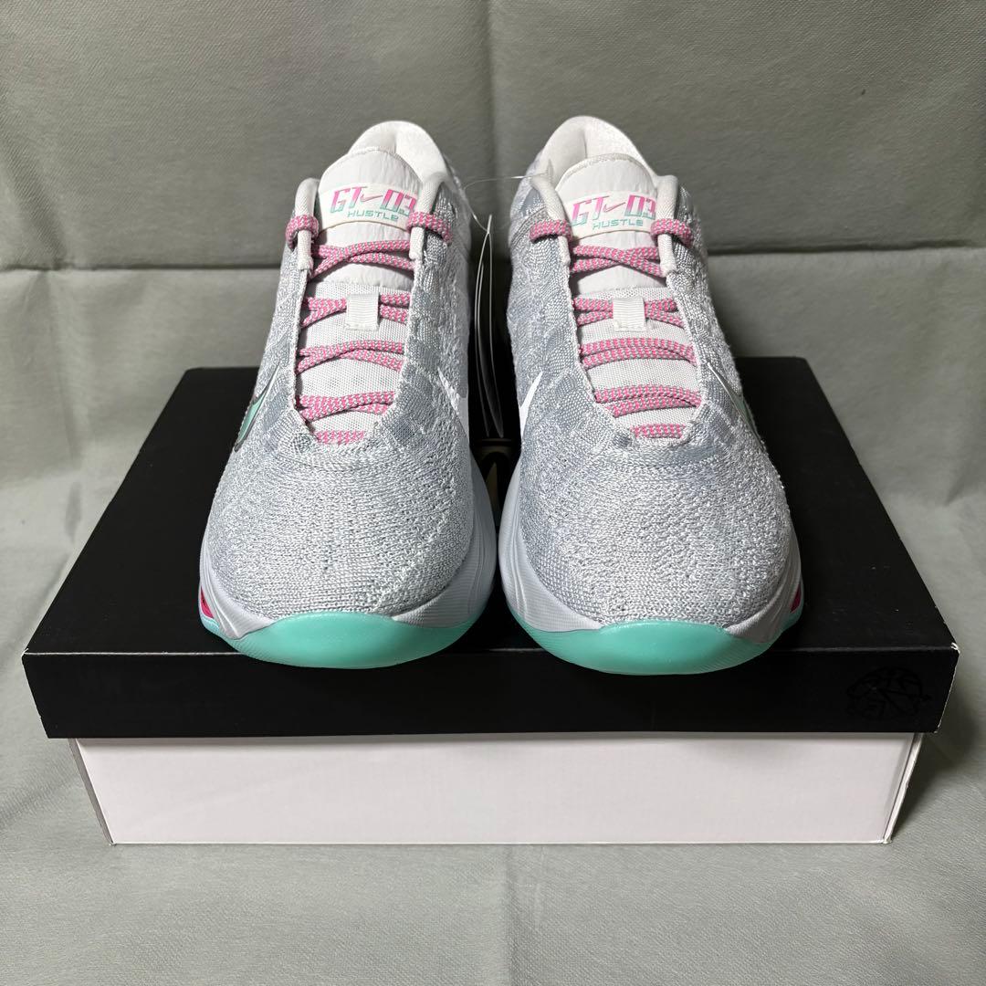 ナイキ　G.Tハッスル3 グレー　グリーン　ピンク　緑　27.5