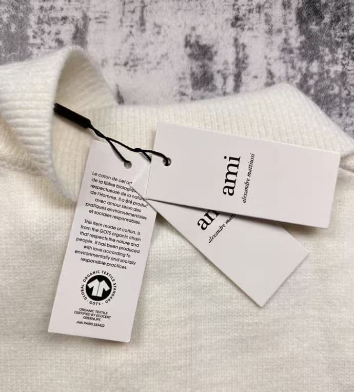 AMI PARIS ハート刺繍 ポロネックセーター M