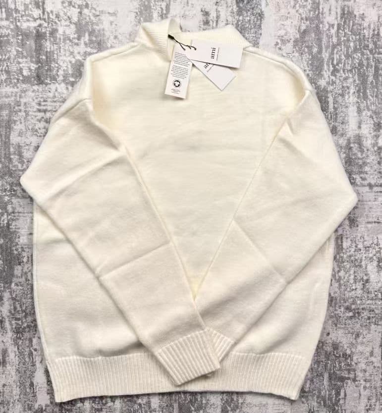 AMI PARIS ハート刺繍 ポロネックセーター M