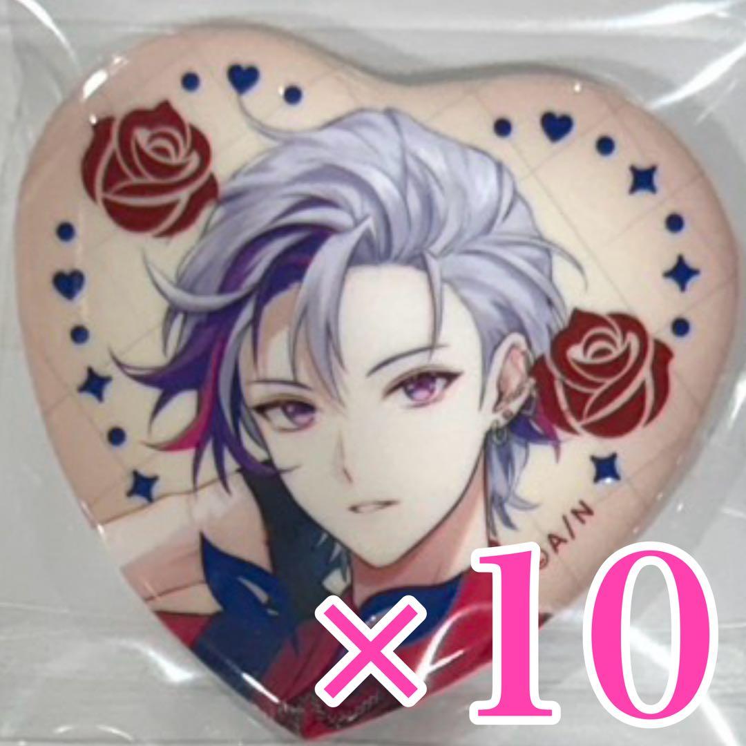 不破湊 にじさんじ Rose Valentine ︎ハート型缶バッジ　ノーマル