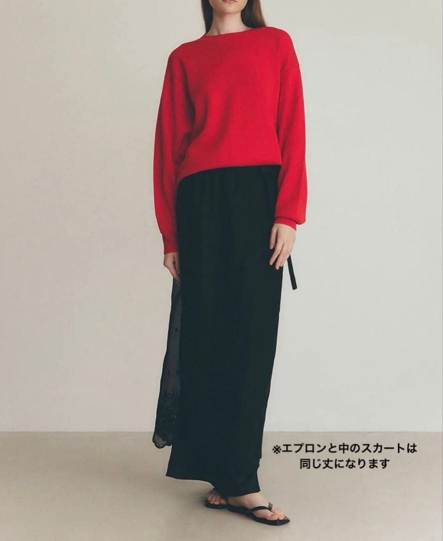 THE SHINZONE 新品未使用 LACE APRON SKIRT ブラック