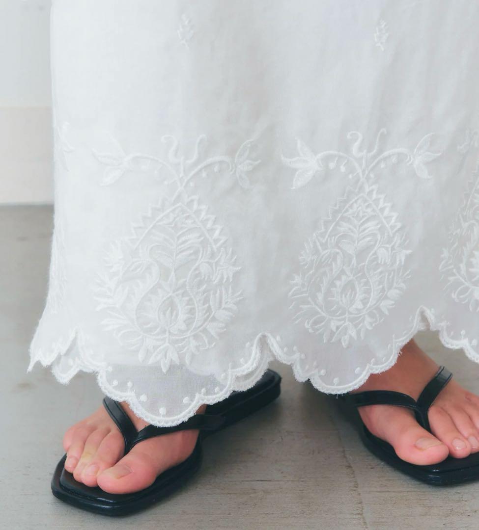 THE SHINZONE 新品未使用 LACE APRON SKIRT ブラック