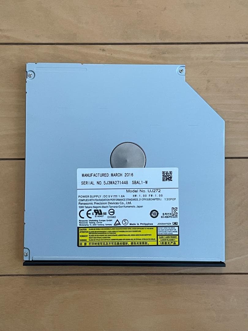 ほぼ新品 BDXL対応9.5mmブルーレイドライブ PanasonicUJ272