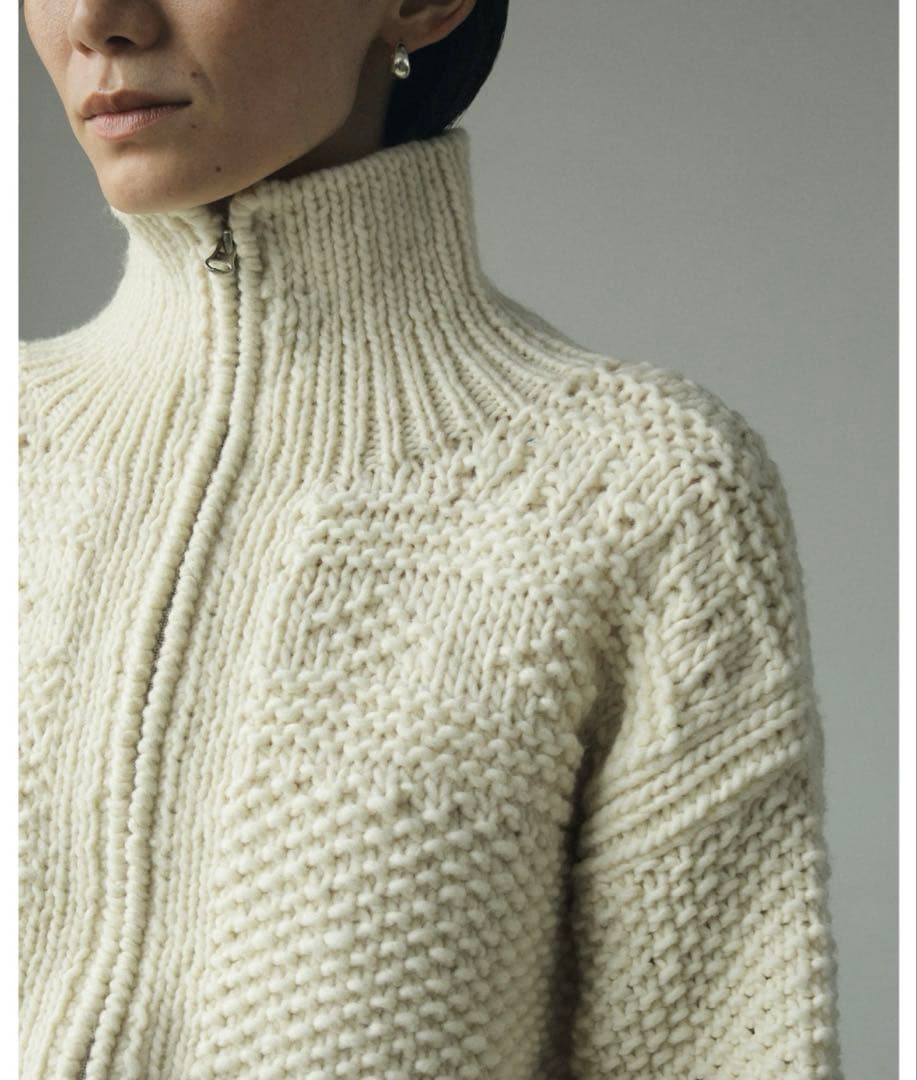 anuke Wool Zip Knit アヌーク　wool