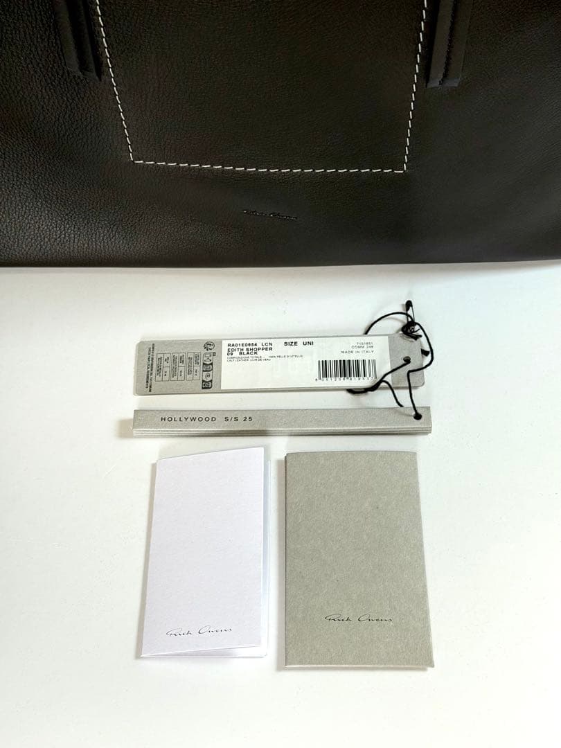 Rick Owens リックオウエンス レザー トート バッグ 新品即発送　箱付