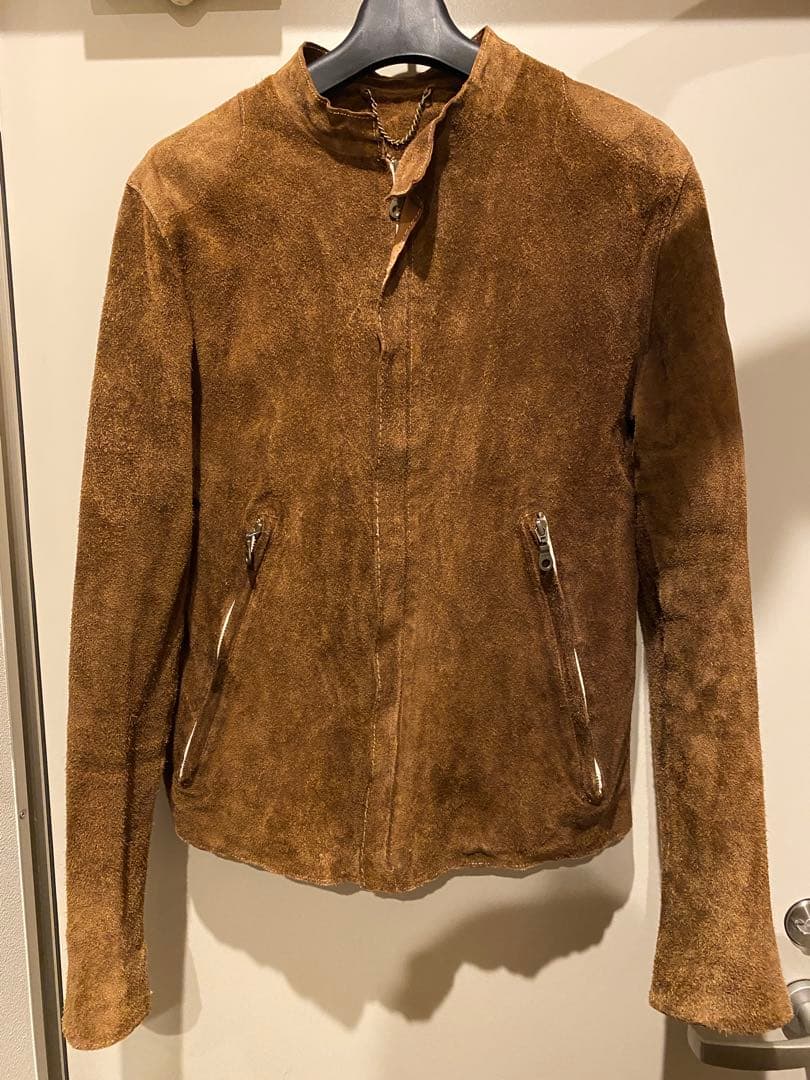 sisii シシ スウェード レザー シングル ライダース ジャケット 牛革 S