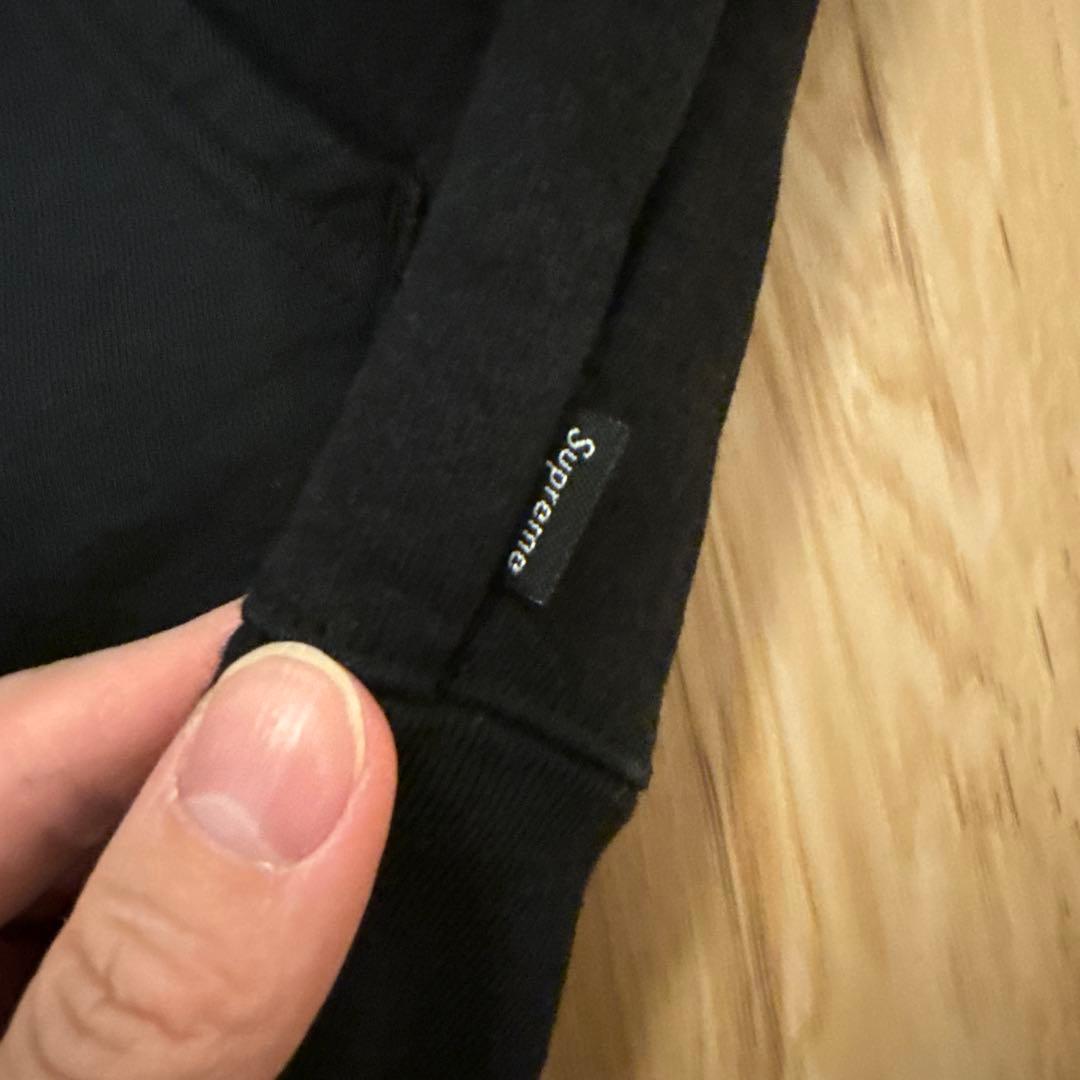 シュプリーム パーカー フーディー L リボン 黒