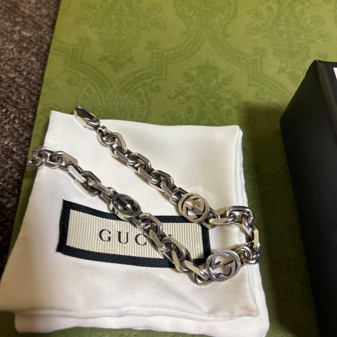 d*9様 GUCCI〔グッチ インターロッキング〕チェーン ブレスレット　18c