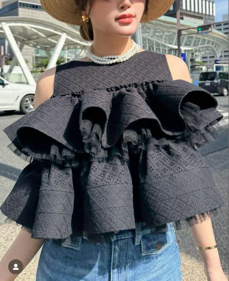 BLOOM cotton lace tops シェリエ　sheller