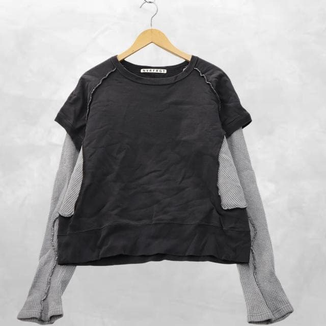 ネヴァーフォーゲット パネル ダブル レイヤー クルーネック スウェット 2