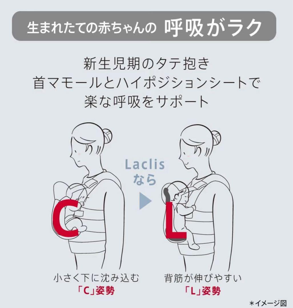 【美品❣️おまけ付き】アプリカ ラクリス 抱っこ紐 ネイビー メッシュ