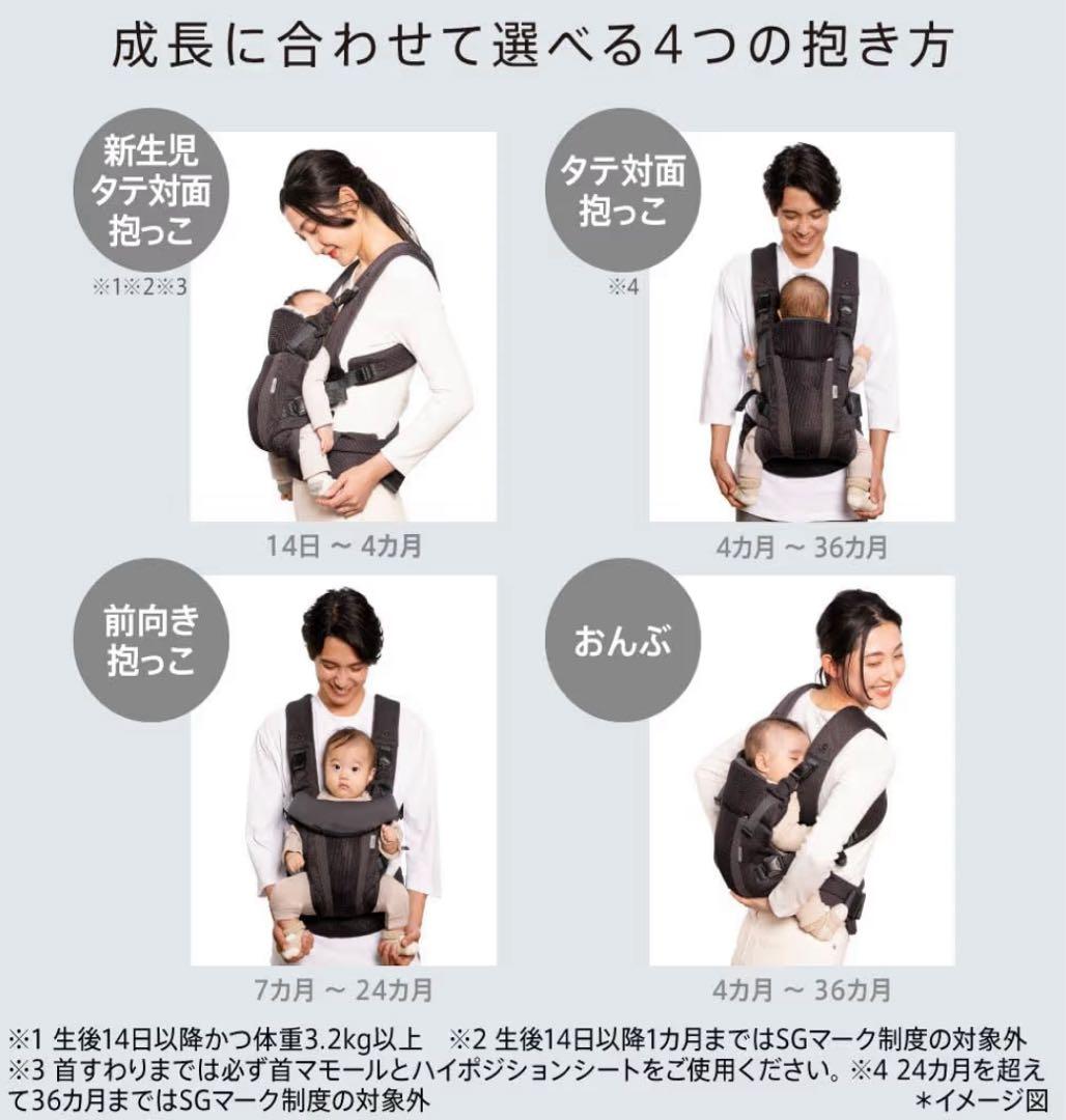 【美品❣️おまけ付き】アプリカ ラクリス 抱っこ紐 ネイビー メッシュ