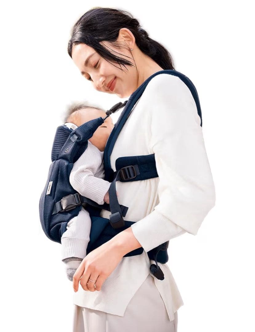 【美品❣️おまけ付き】アプリカ ラクリス 抱っこ紐 ネイビー メッシュ