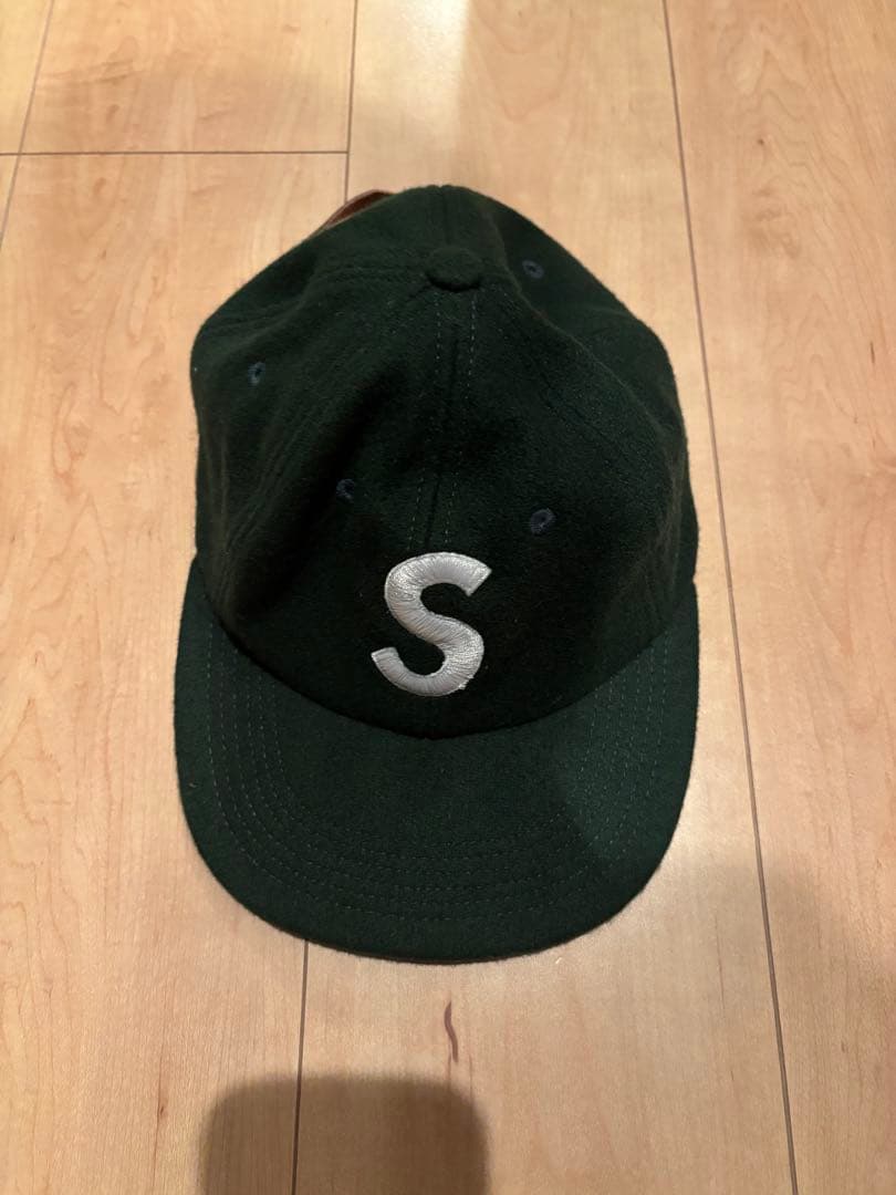Supreme Suede S Logo 6 Panel 緑キャップ Ｓロゴ
