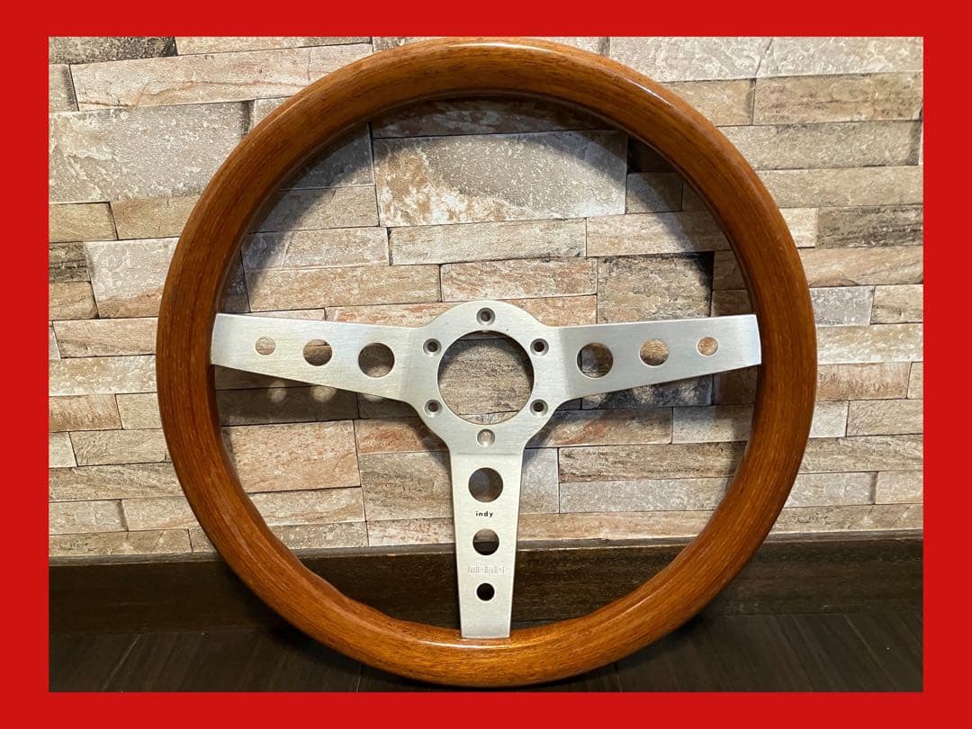 indy ステアリングホイールビンテージ 木製 78年5月製