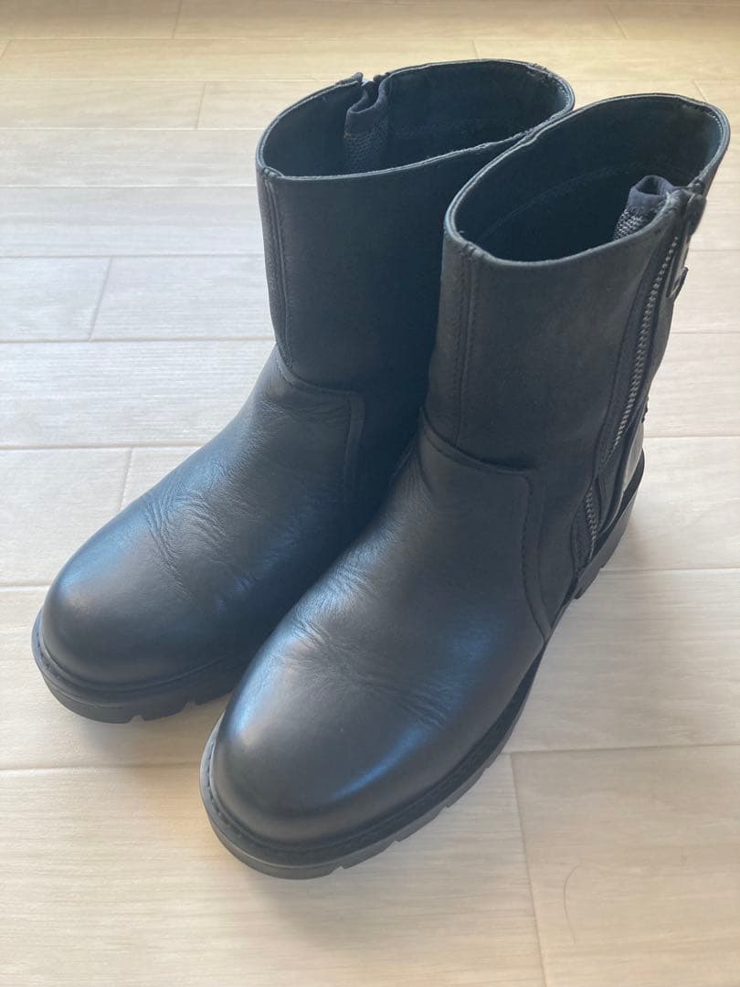 美品✨UGG POLK アグ ポークレザーショートブーツ/サイドジップ25cm