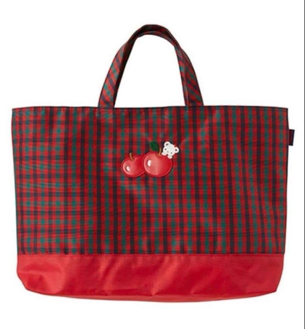 マドレーヌさん専用【新品】【完売】familiar 赤チェック柄レッスンバッグ