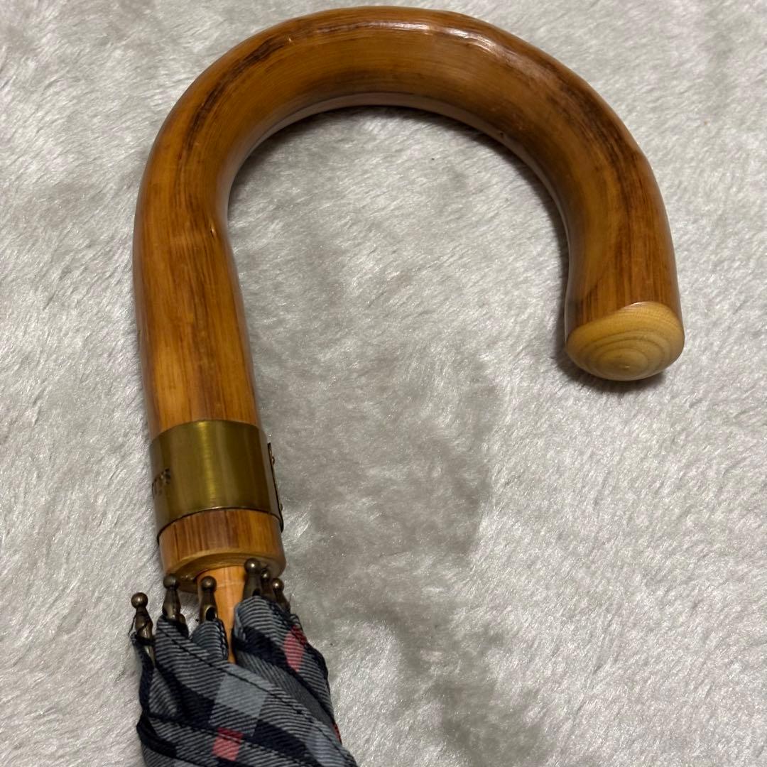 極美品 Burberrys バーバリー 長傘 ノバチェック ネイビー　傘袋あり