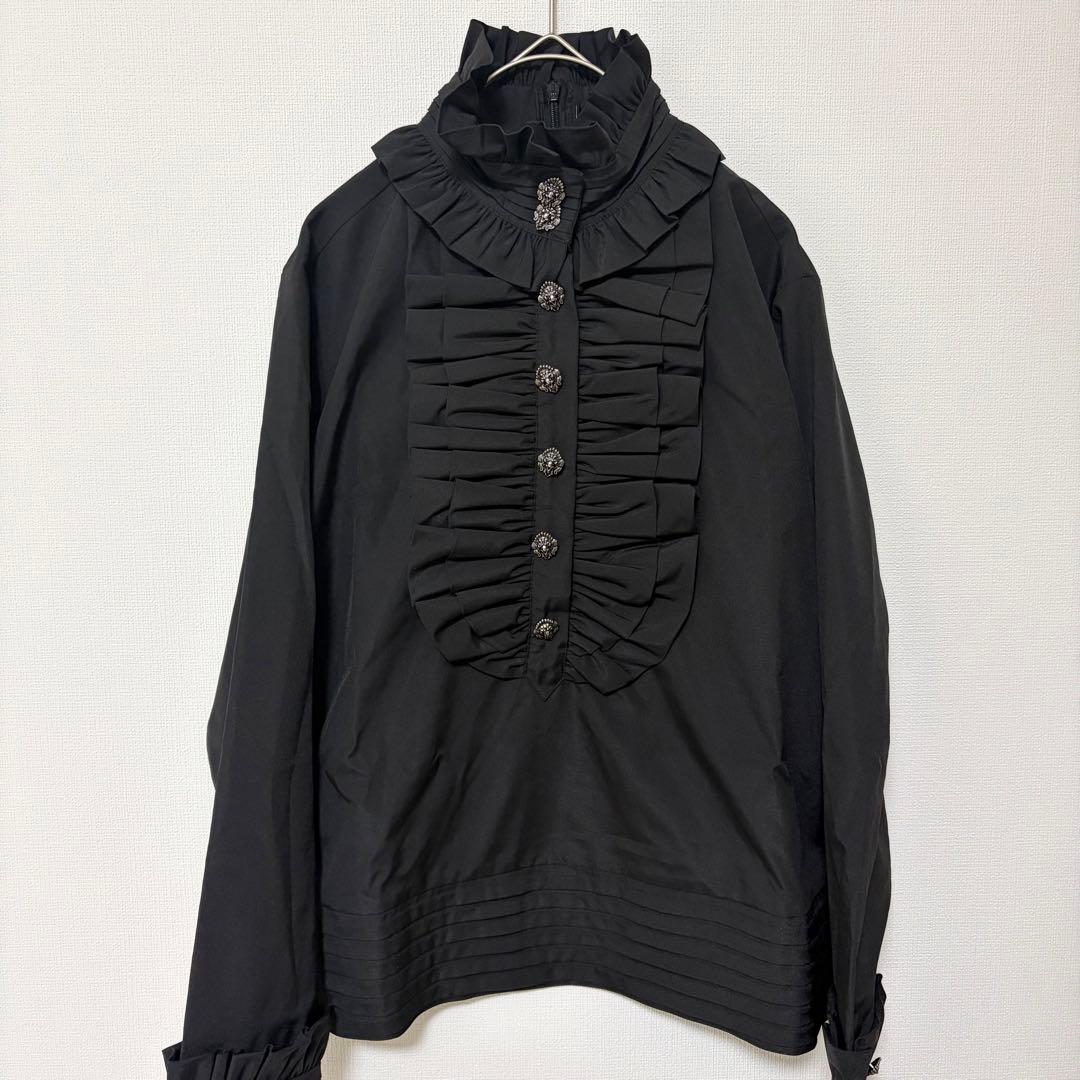 vaqutaux voyage ヴァクトーヴォヤージュ ロココフリルブラウス　黒