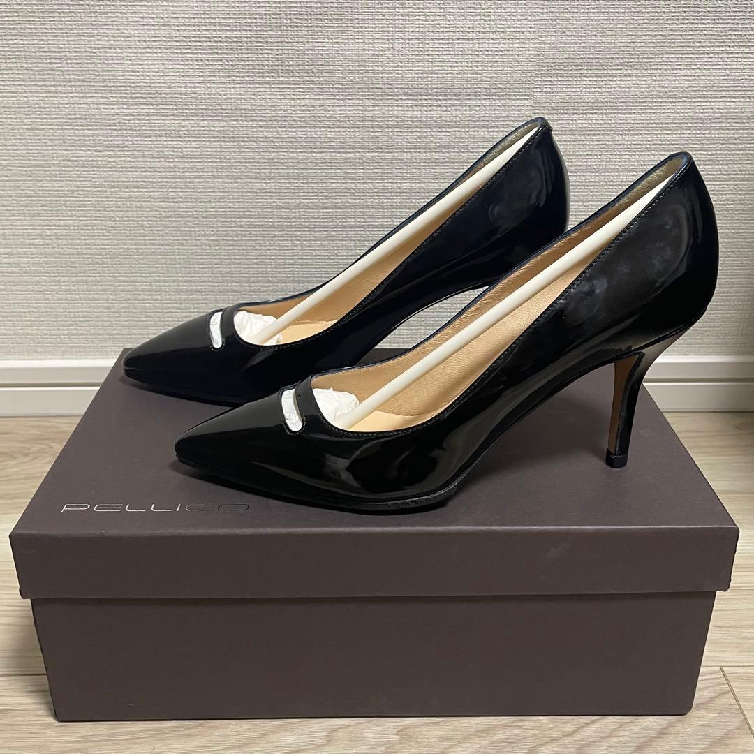 ☆未使用☆ペリーコPELLICO ANDREA パンプス　エナメル　ブラック