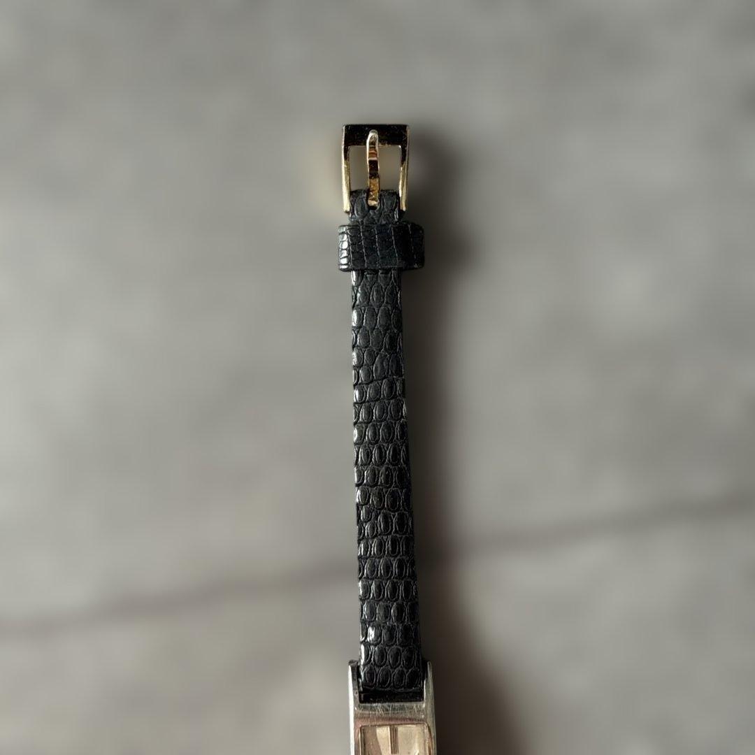 テクノス TECHNOS プラチナ 17石 手巻き レディース腕時計 動作確認済