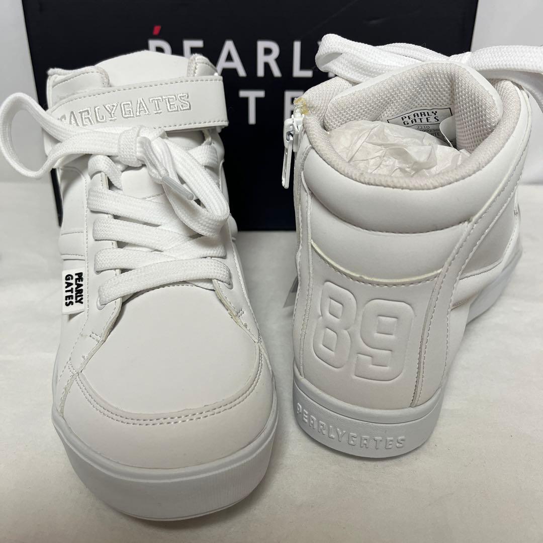 新品 PEARLY GATES ハイカット ゴルフシューズ 白23.5cm