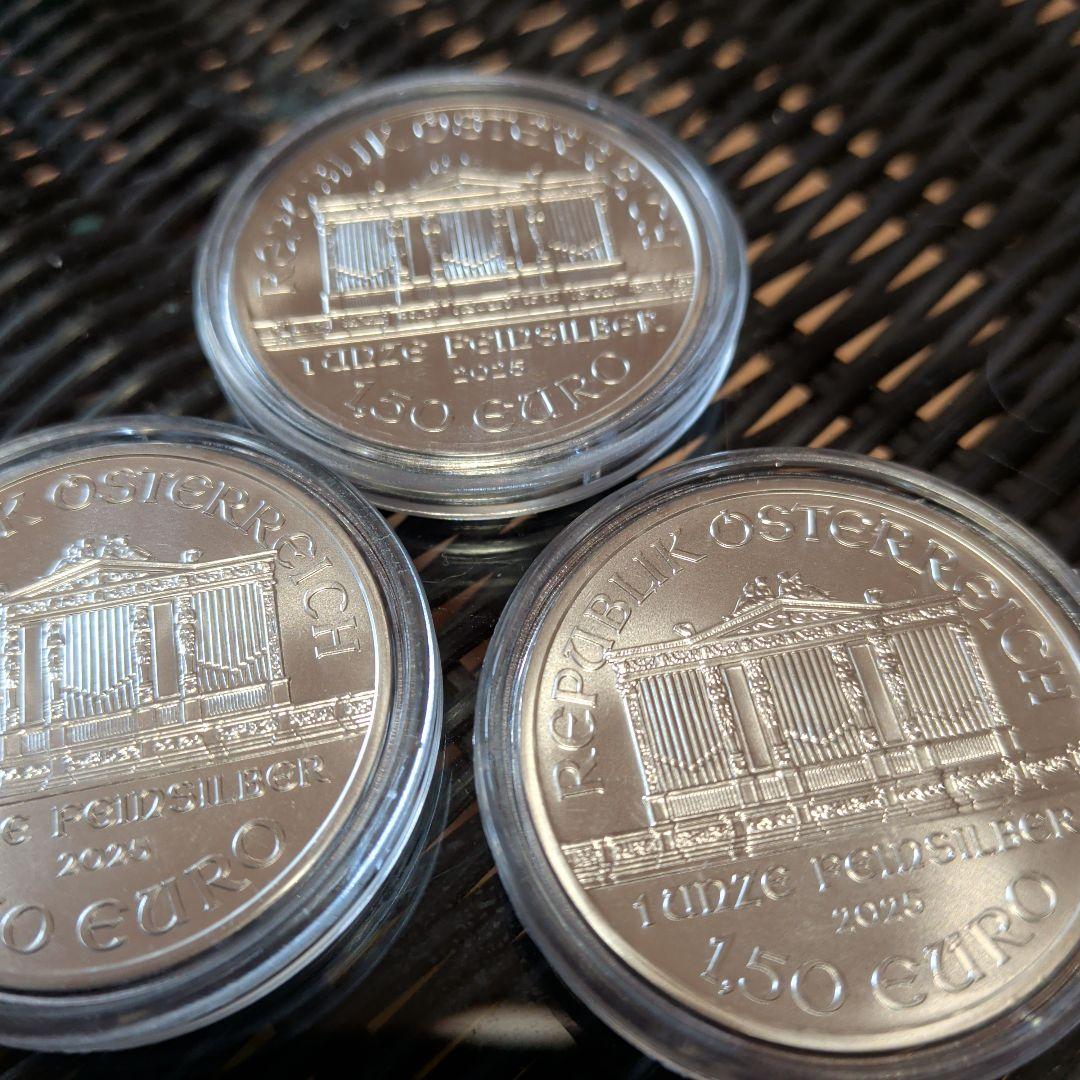 オーストリア ウィーン銀貨 1オンス 純銀　2025年