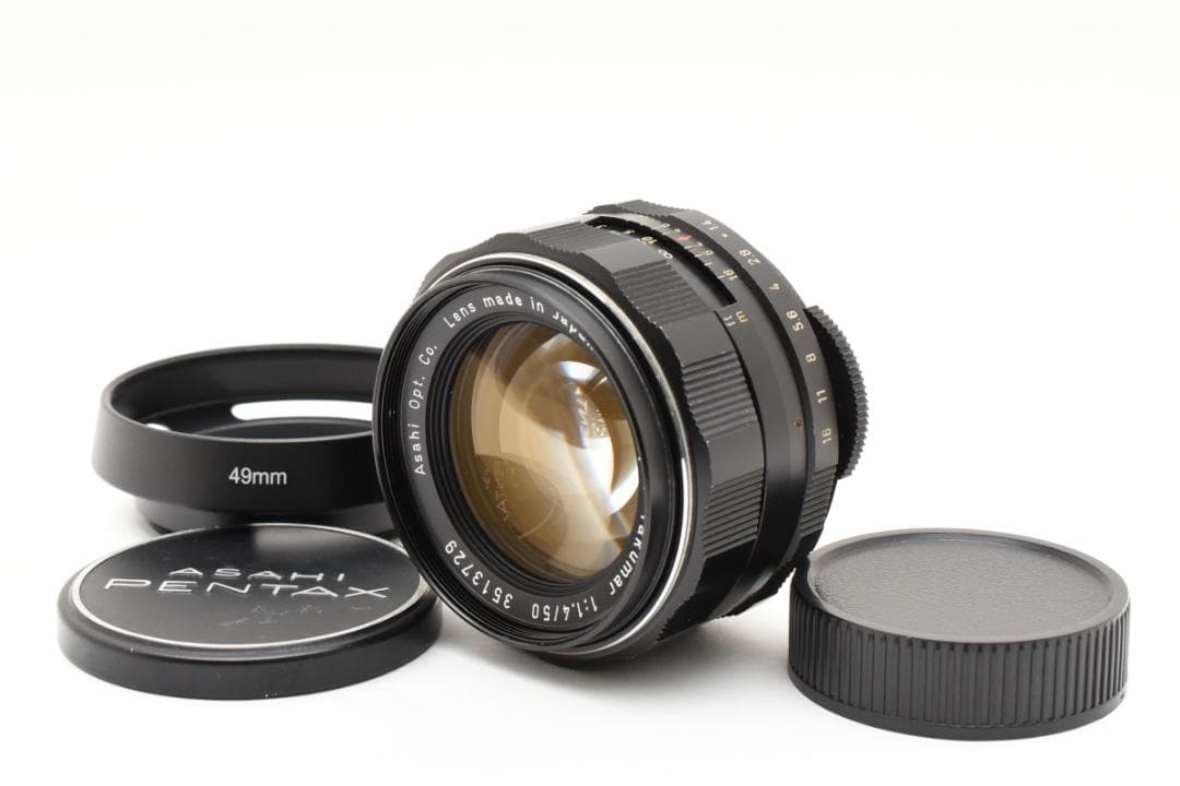 Super Takumar 50mm F1.4 黄変なし フード付 Y100