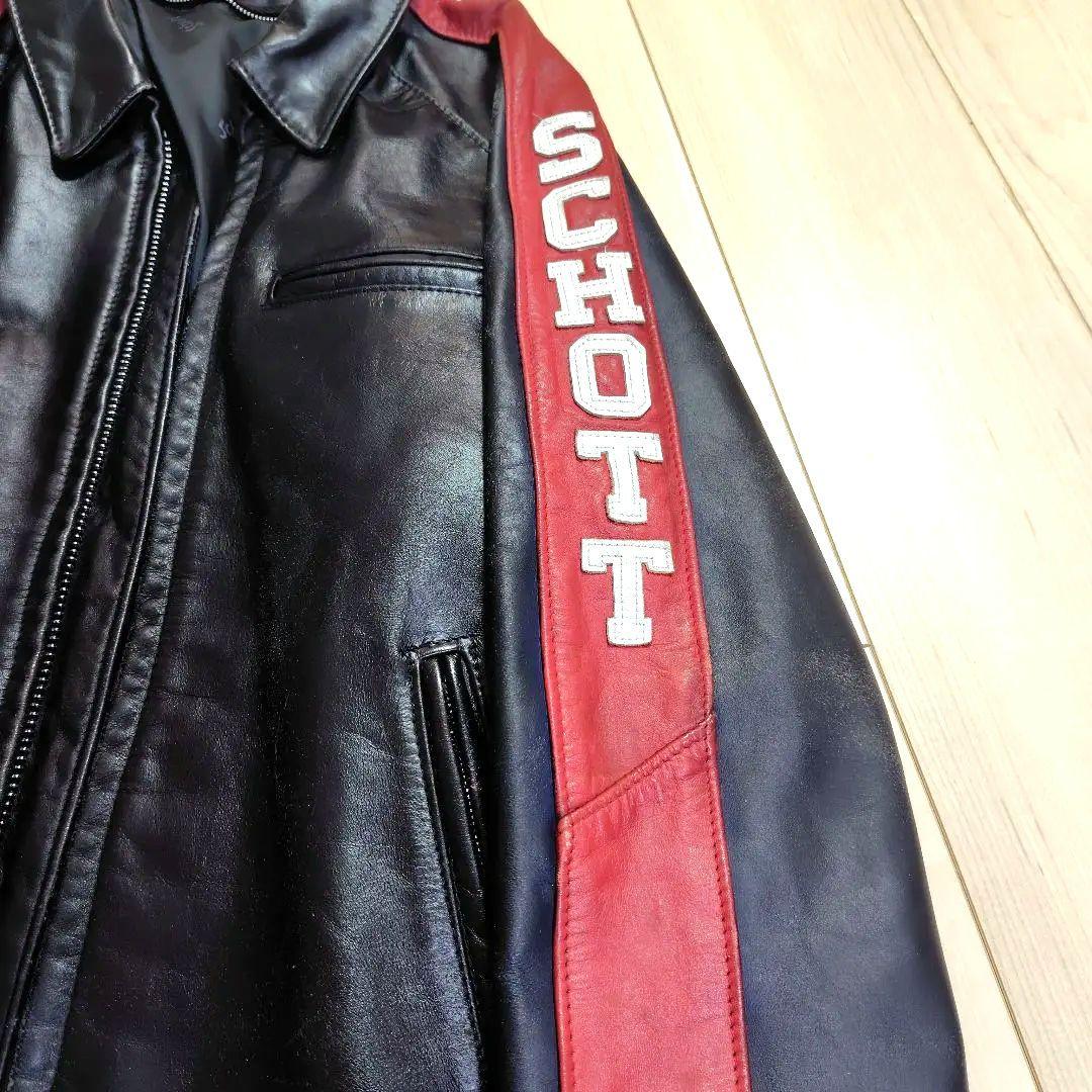 SCHOTT（ショット）シングルライダースジャケット　Мサイズ相当38