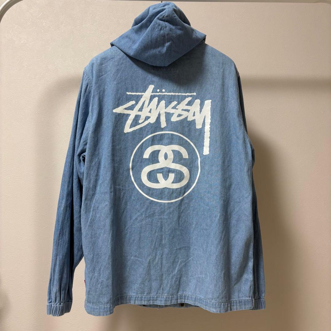 stussy ステューシー シャツアウター フード付き デニムジャケット S