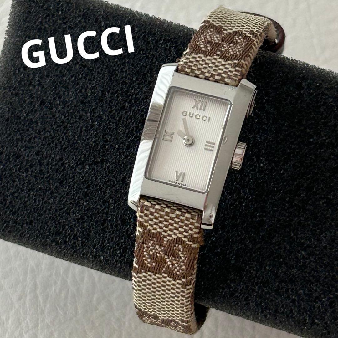 【美品・希少】GUCCI グッチ キャンバスベルト レディース 腕時計